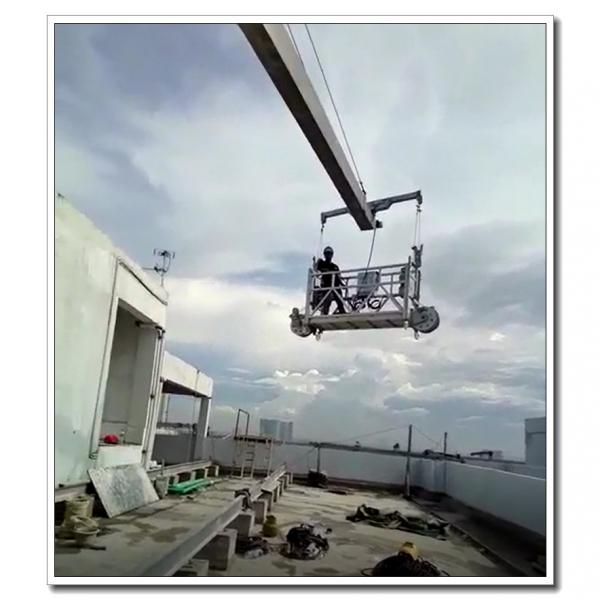 1.5kw hoist motor 6 meters long aluminum suspended platform for building #6 image
